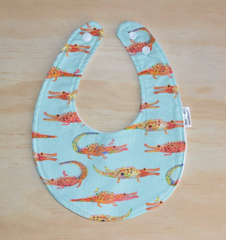 Bib - Blue alligator