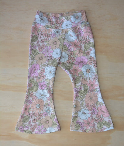 Flares -light pink florals