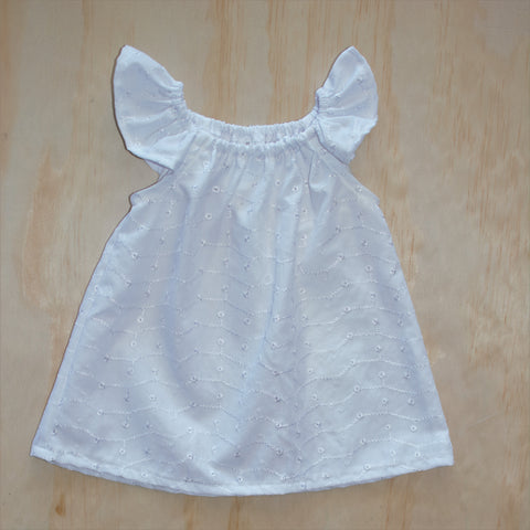 Flutter Top -  White Navy