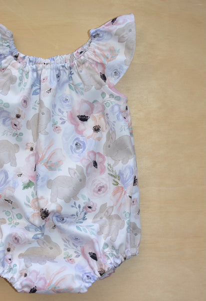 Romper - Floral Bunny