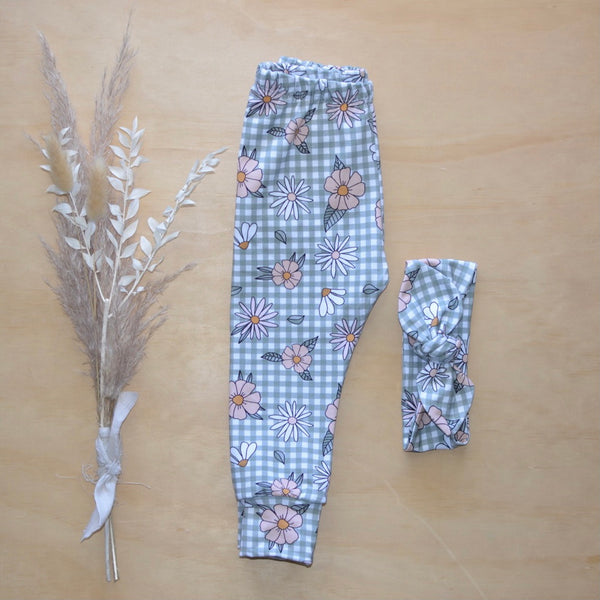 Leggings -  Gingham floral