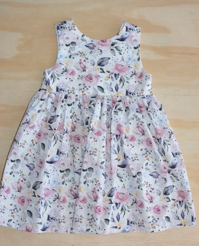 Tea Dress - Purple flowers