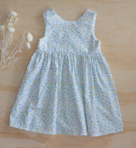 Tea Dress -Mini Blue Florals