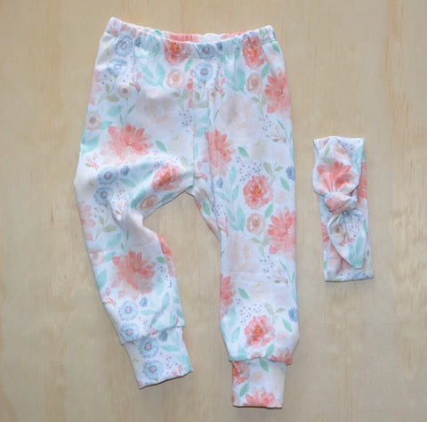 Leggings - Floral white