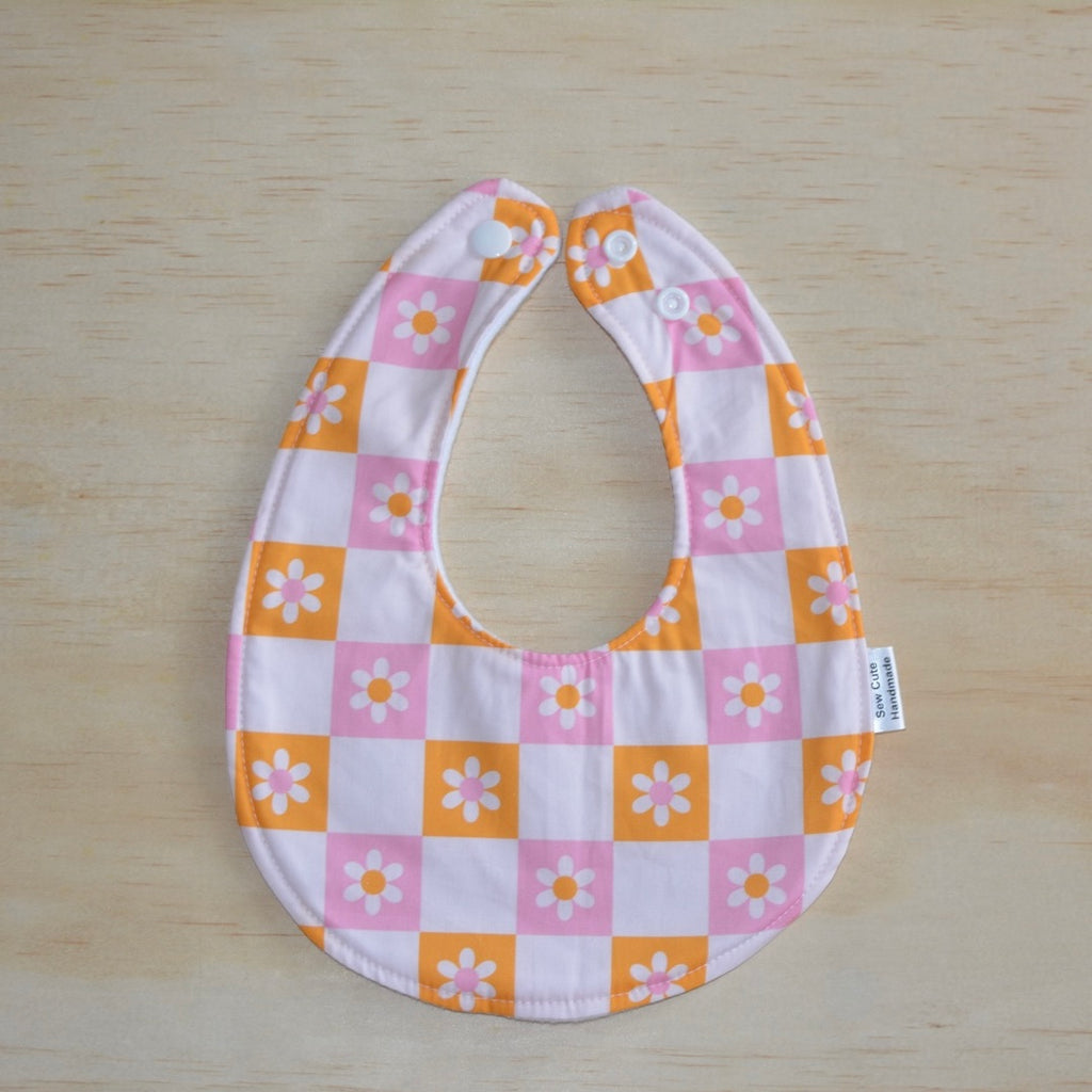 Bib -  Pink & Orange floral