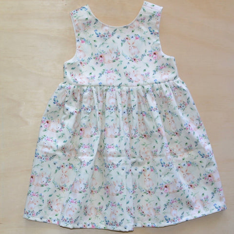 Tea Dress - Yellow Bunny