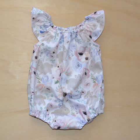 Romper - Floral Bunny
