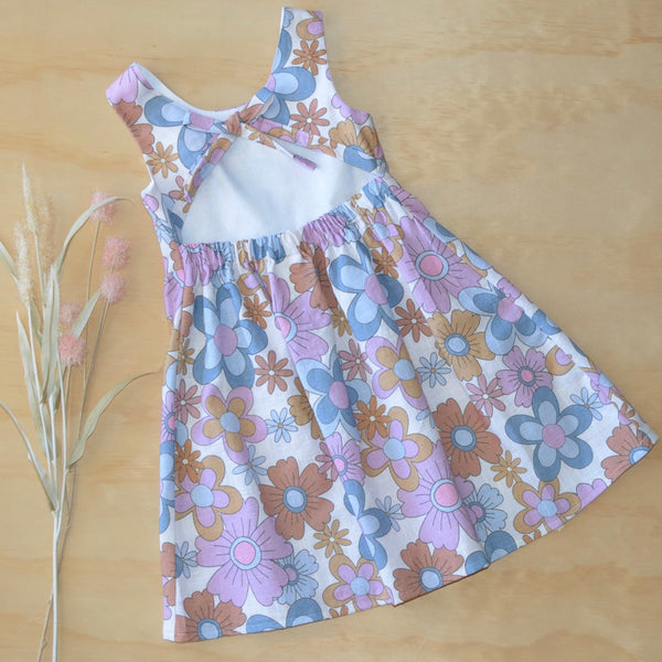 Tie back Bow Dress - Darby floral
